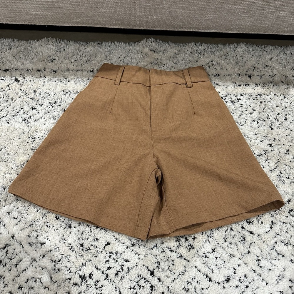 Le' Left‎ Women's High Rise Shorts Size M Brown Classy Casual Shorts